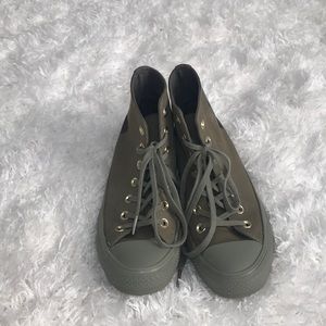 Converse Olive Green High-Top Sneakers